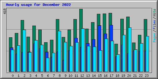 Hourly usage for December 2022