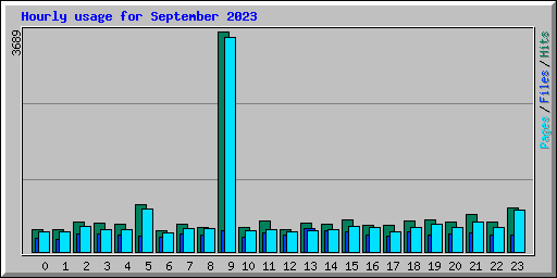 Hourly usage for September 2023