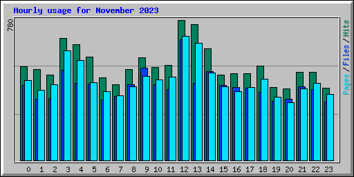 Hourly usage for November 2023