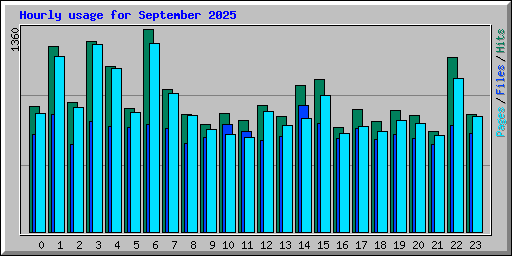 Hourly usage for September 2025