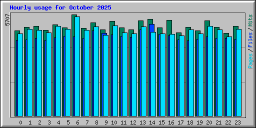 Hourly usage for October 2025