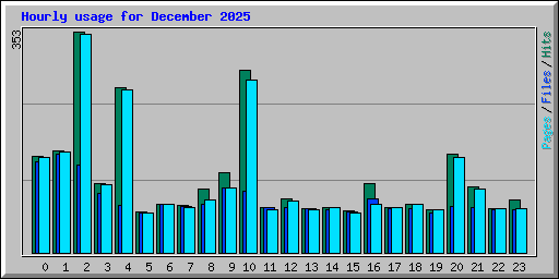 Hourly usage for December 2025