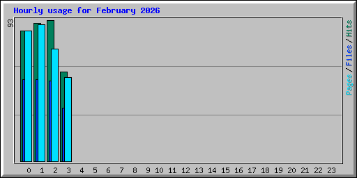 Hourly usage for February 2026