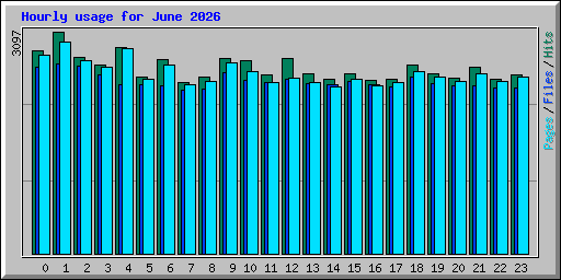 Hourly usage for June 2026