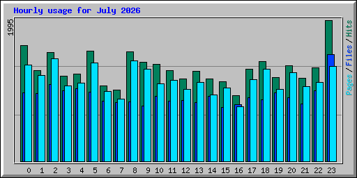 Hourly usage for July 2026
